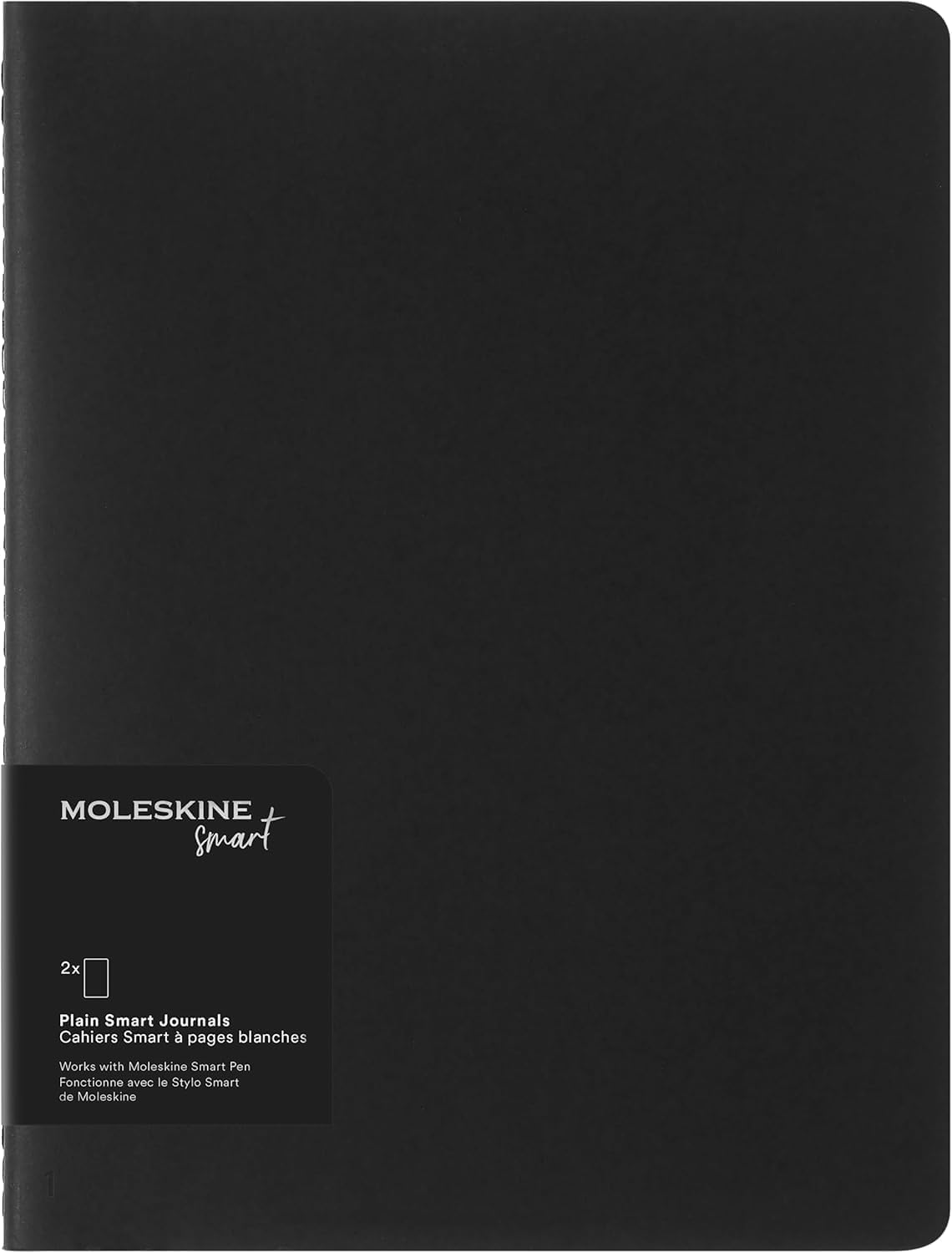 Moleskine Smart Cahier Journal, Extra Large, Plain, Black, Soft Cover (7.5 x 10)