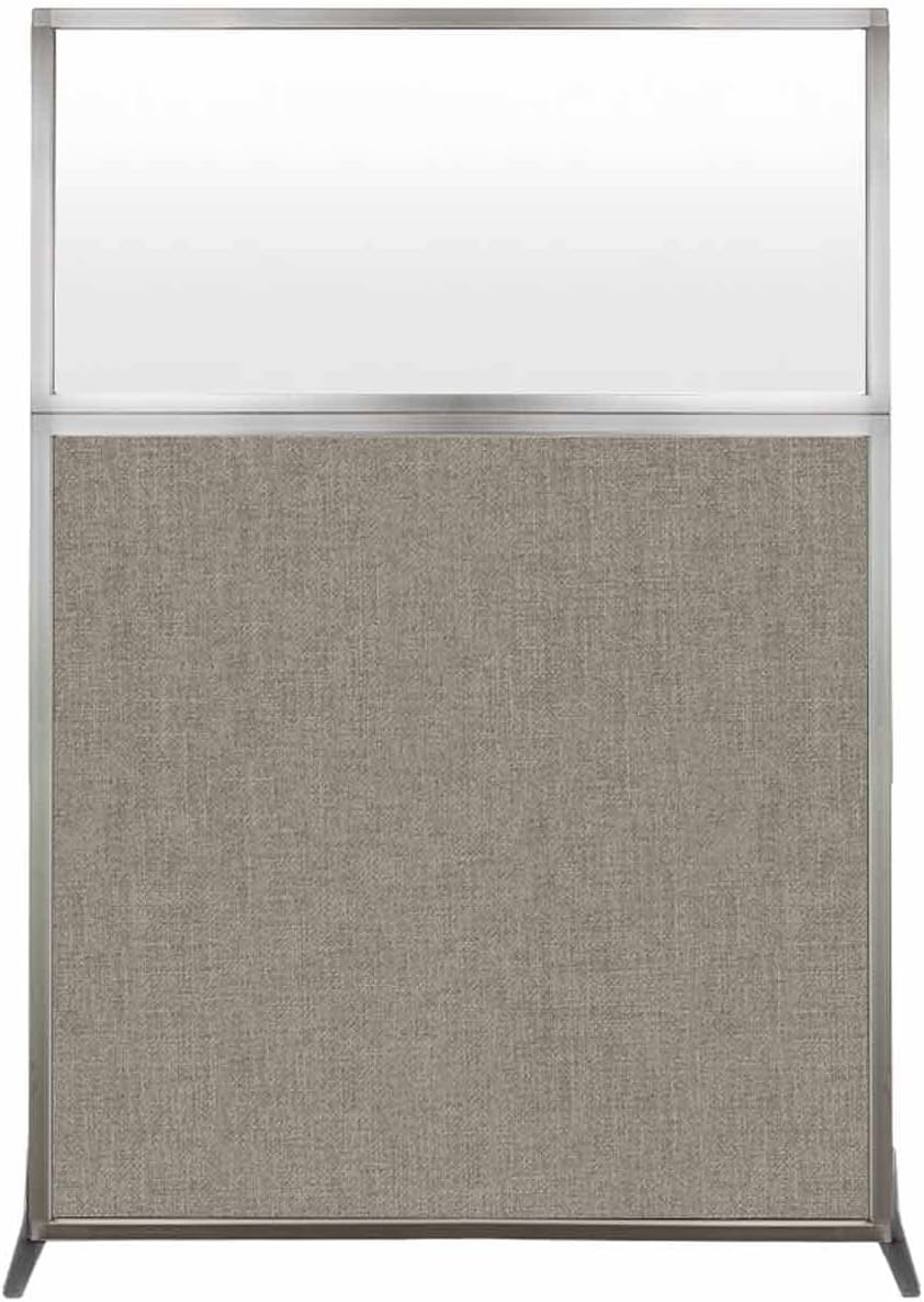 Versare Hush Screen Portable Room Divider | Workstation Wall Divider | Freestanding Privacy Hush Panels | Frosted Windows | Fabric Office Divider Screen | Great for Room Separation