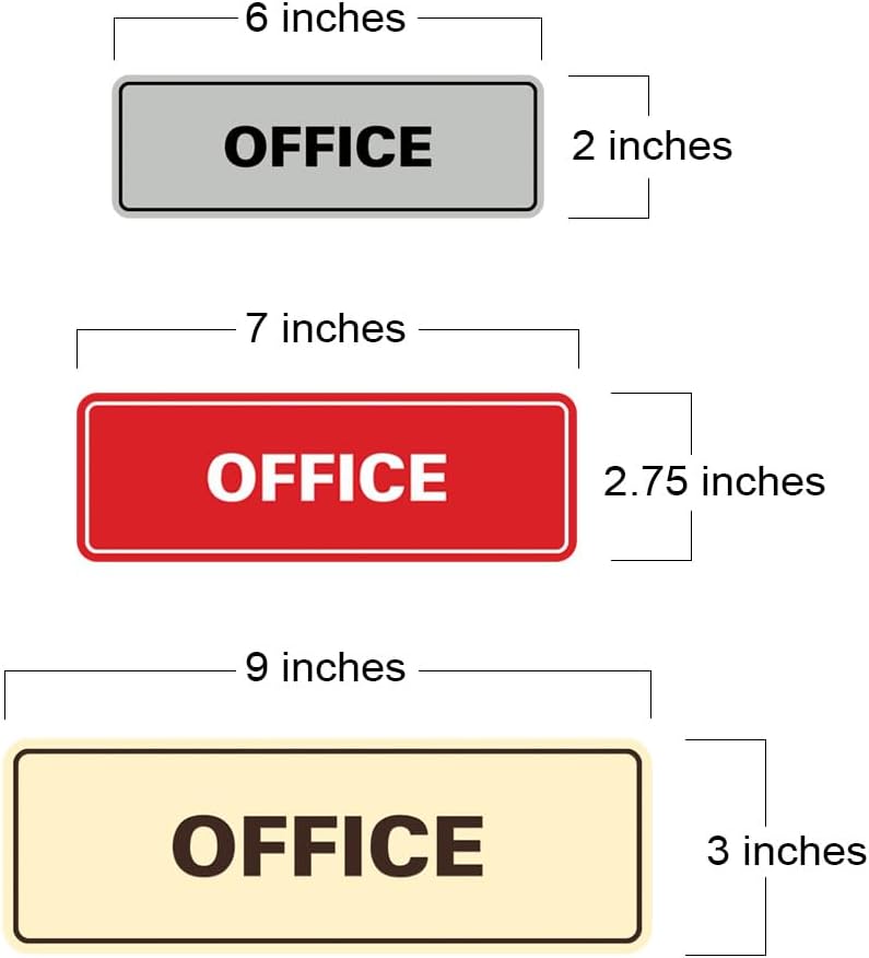 Signs ByLITA Standard Office Sign - Professional Business Signage - Easy to Install (Red) - Large 1 Pack