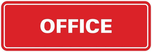 Signs ByLITA Standard Office Sign - Professional Business Signage - Easy to Install (Red) - Large 1 Pack