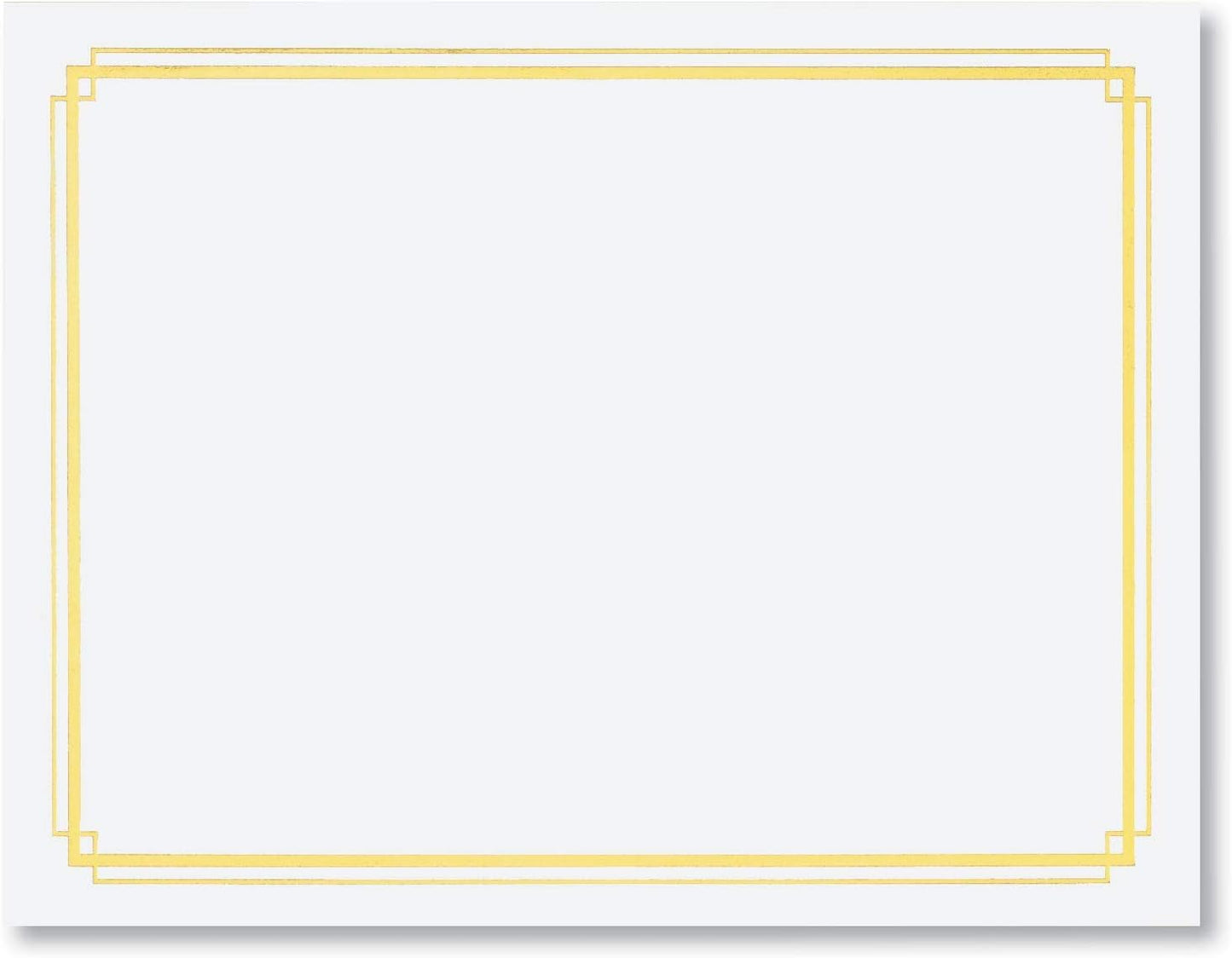 PaperDirect Foil Elegance Speciality Certificates - 50 Sheets of 38lb White Paper, 8½" x 11", Double Gold Foil Border, Perfect for Awards, Students, Employees, Volunteers, Course Completion, Diplomas