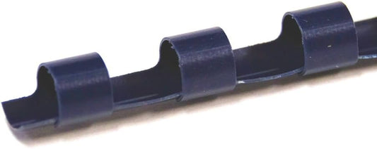 TruBind 6mm (1/4 in.) Comb Binding Spines | 11 in. Length for Letter Size or Smaller Projects | Standard 19-Ring Rectangular Holes | Navy | 25 Sheet Binding Capacity | 100 Pack