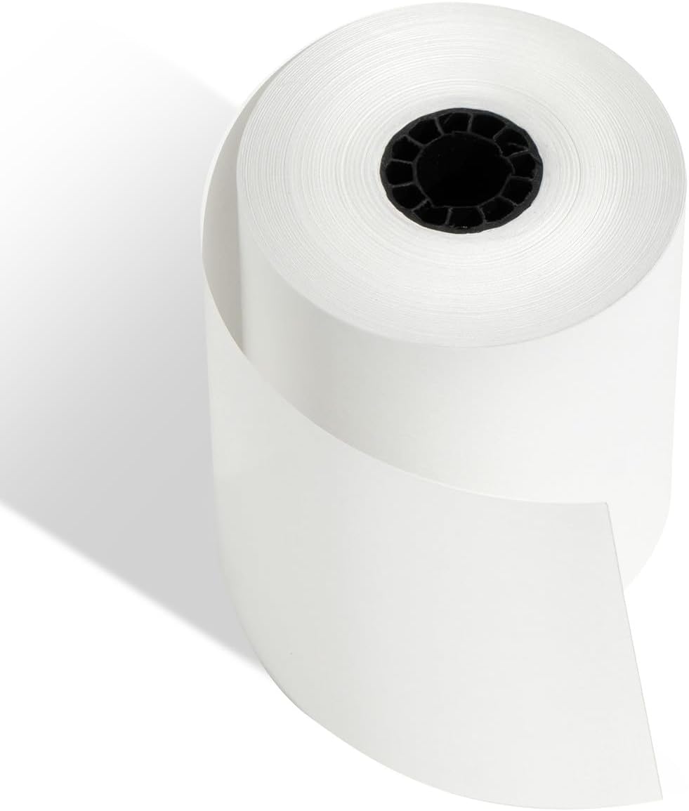 3" x 165' White 1-Ply Bond, 25 Rolls, Compatible with Star SP 700 Kitchen Printer, Star MP200 Series, Star MP300 Series, TMU200 TM-U200B TM-U200D TM-U210 TM-U220, and More