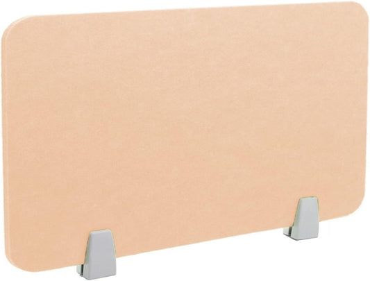 Icegrey Acoustic Desk Divider Privacy Panel Removable Sound Absorbing Desk Partition Board with 2 Clips for Student Call Centers Offices Braries Classrooms Library, Beige Yellow, 15.6x15.6