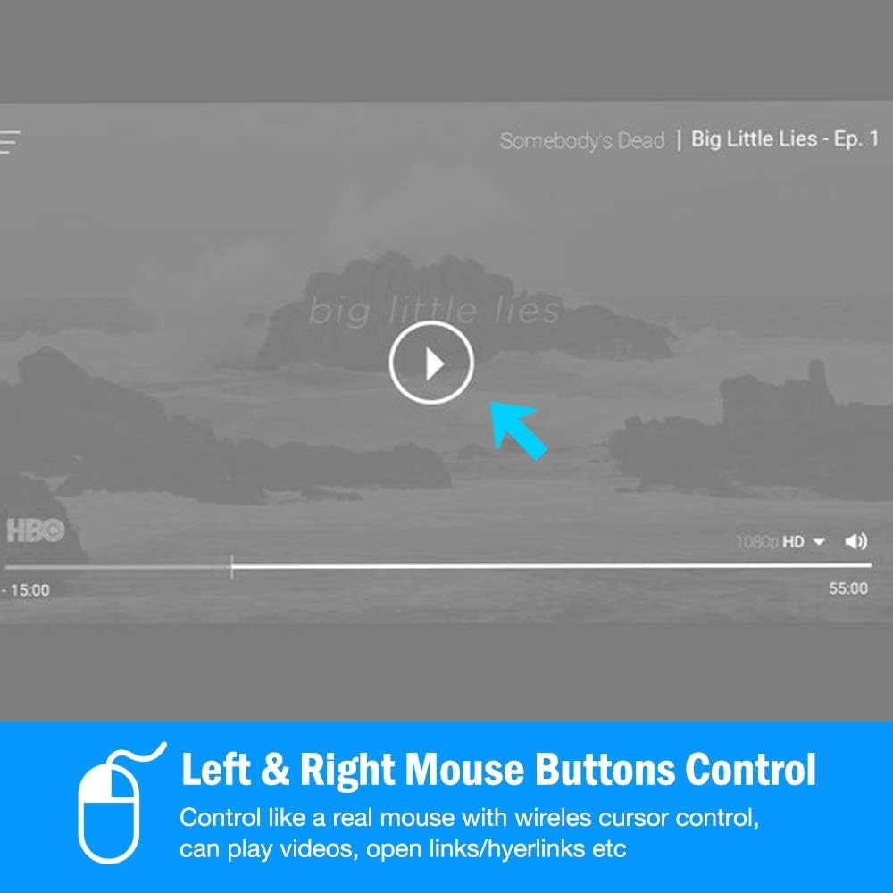 DinoFire Wireless Presenter Remote with Air Mouse, RF 2.4GZ USB Rechargeable Presentation Clicker and Pointer Powerpoint PPT Slide Clicker for Laptop/Computer/MAC