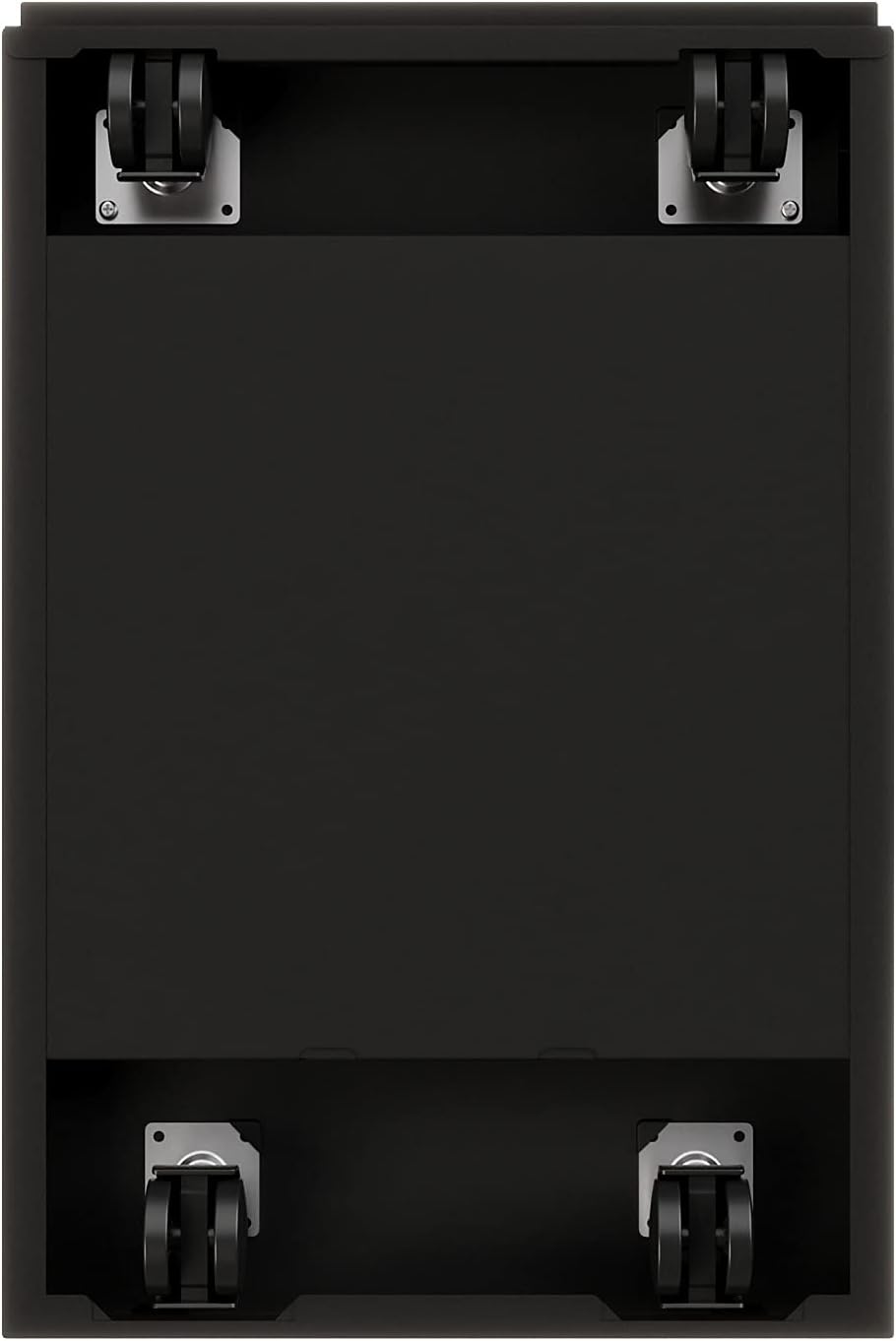 20 Inch Deep Metal 2 Drawer Box-File with Full Pull, for Home and Office, Holds Letter Width Hanging Folders Mobile Pedestal, Black