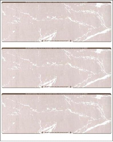 300 Computer Checks | 3 Blank Checks Per Page | 100 Sheets/300 Checks (Brown Marble) Blank Check Stock for Personal and Business Use - Computer Laser Check | Payroll Checks