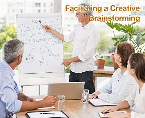 36" x 24" Magnetic Dry Erase Easel Board with Adjustable Tripod Stand – Portable Whiteboard for Office, Classroom & Presentations – Includes Flipchart Paper, Magnets & Eraser