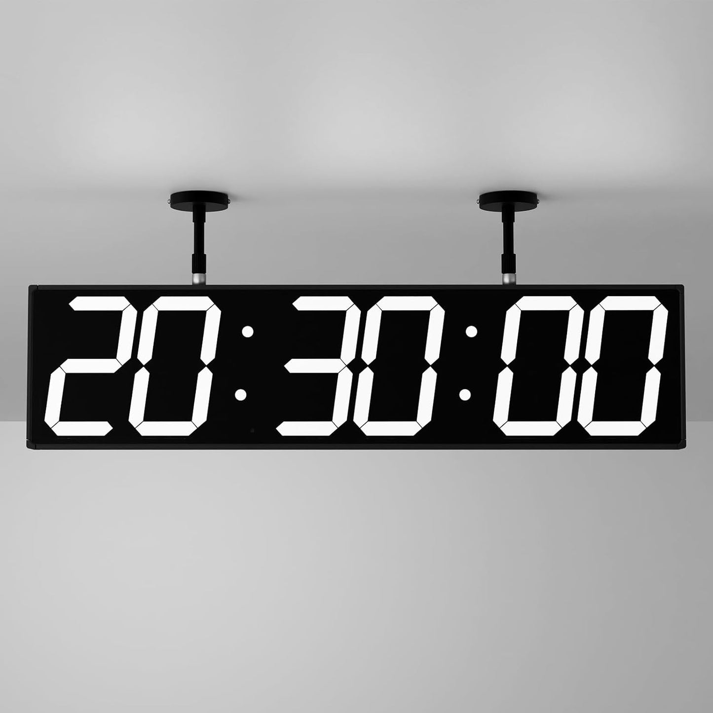 28.4‘’ Digital Clock with Large Display,Hanging Clock with Clearly Visible Large Digital Double-Sided Display,Multi-Function Led Clock with Temperature and Calendar Display (White)