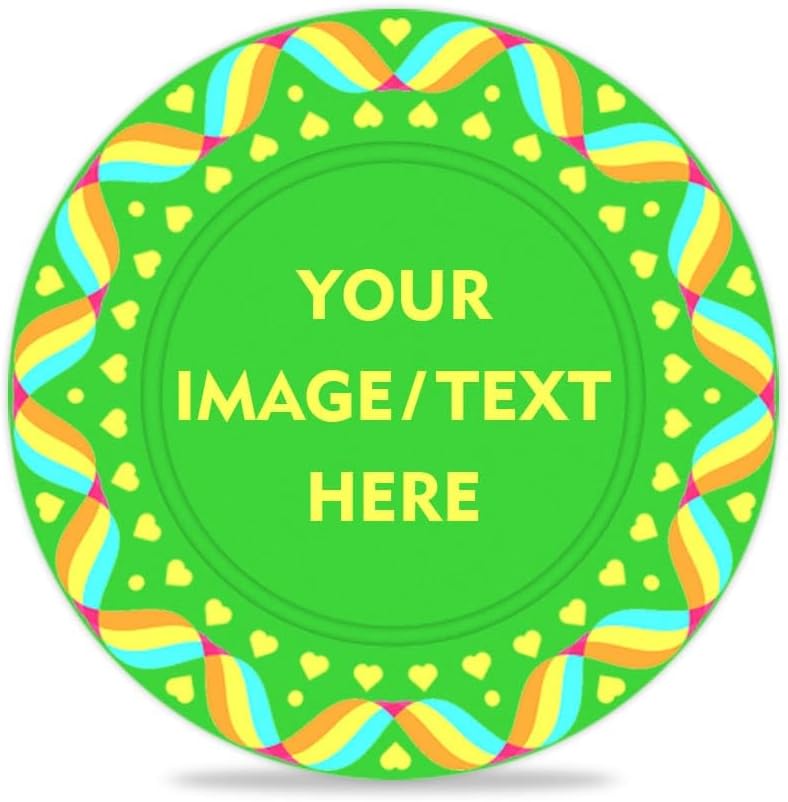 100 PCS 37mm Plastic Poker Chips, Personalize Your Chips with Logo and Text, for Bingo Game, Chess Room, Casino Theme Party