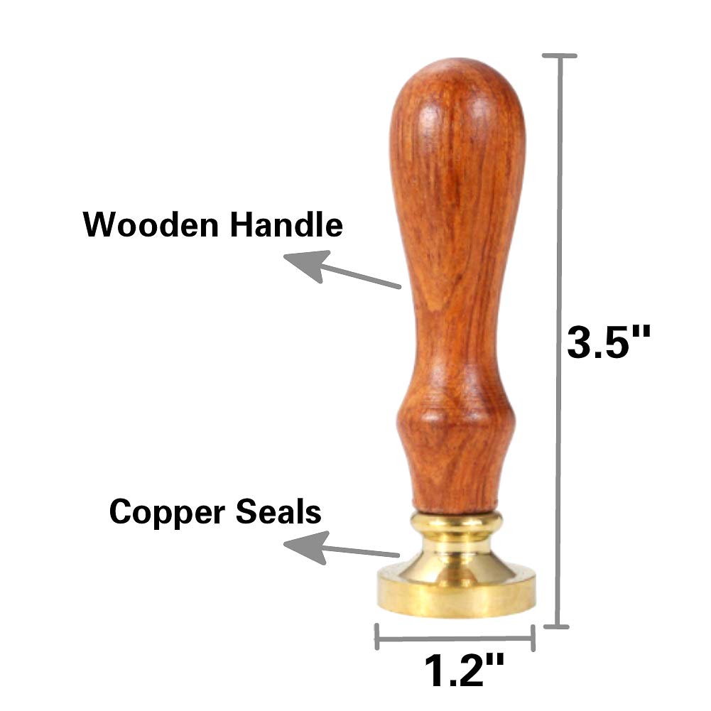 Animal Wax Seal Stamp Set with 6 PCS Removable Brass Heads and 1 Wooden Handle - Cat, Whale, Butterfly, Swallow Sealing Wax Stamp for Cards & Invitations