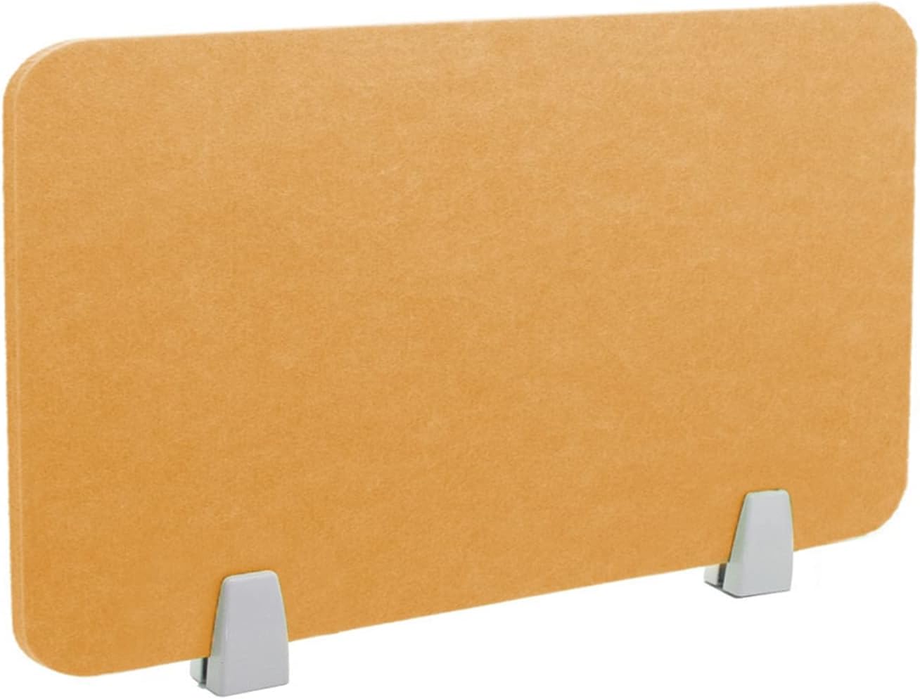 Icegrey Acoustic Desk Divider Privacy Panel Removable Sound Absorbing Desk Partition Board with 2 Clips for Student Call Centers Offices Braries Classrooms Library, Brown Yellow, 19.5x11.7"