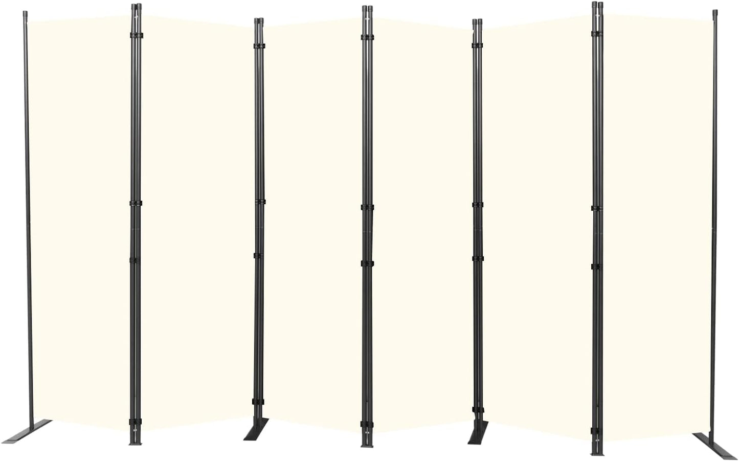 Room Divider 6FT Portable Room Dividers and Folding Privacy Screens, 132'' W Fabric Divider for Room Separation, 6 Panel Partition Room Dividers Freestanding Wall Divider Screen for Dorm Studio Office