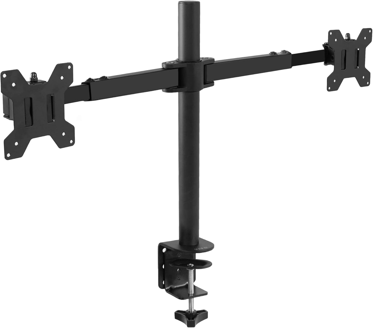 VIVO Dual LCD LED 21 to 32 inch Monitor Desk Mount, Heavy Duty, Adjustable Telescoping Arms, Flush Wall Setup, Fits 2 Screens, Black, STAND-V002E