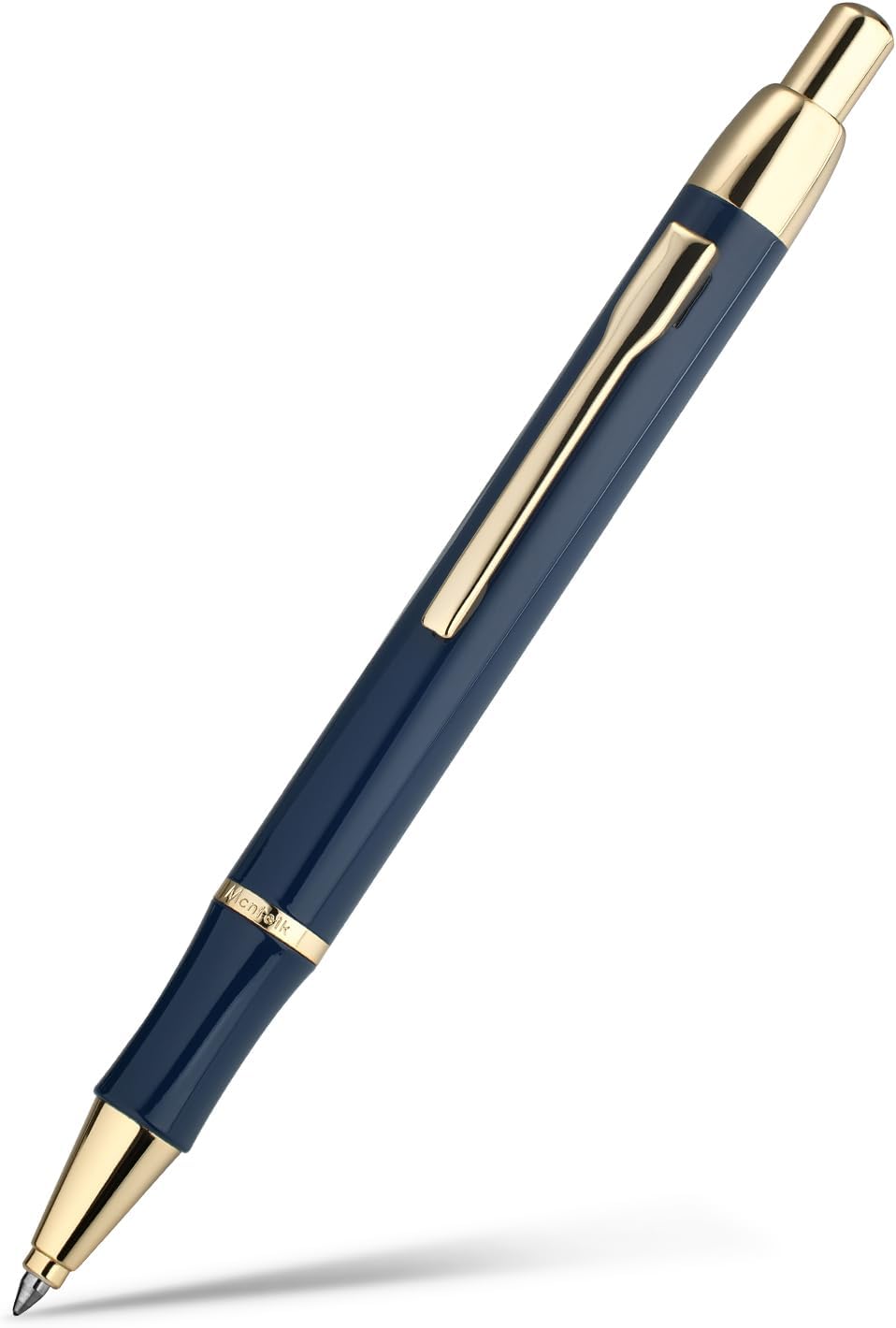Blue Gel Pen With 24K Gold Finish, Fine lacquer work, Fancy Gift Set for Men & Women, Black Refill, Ideal Office Supplies, Professional, Writing, Executive,Office, Nice Retractable Pens