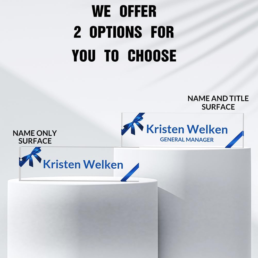 Welcome Back Decorations Office: Personalized Name Plates for Desk, Desk Plaque for Teacher Decor & Corporate Gifts