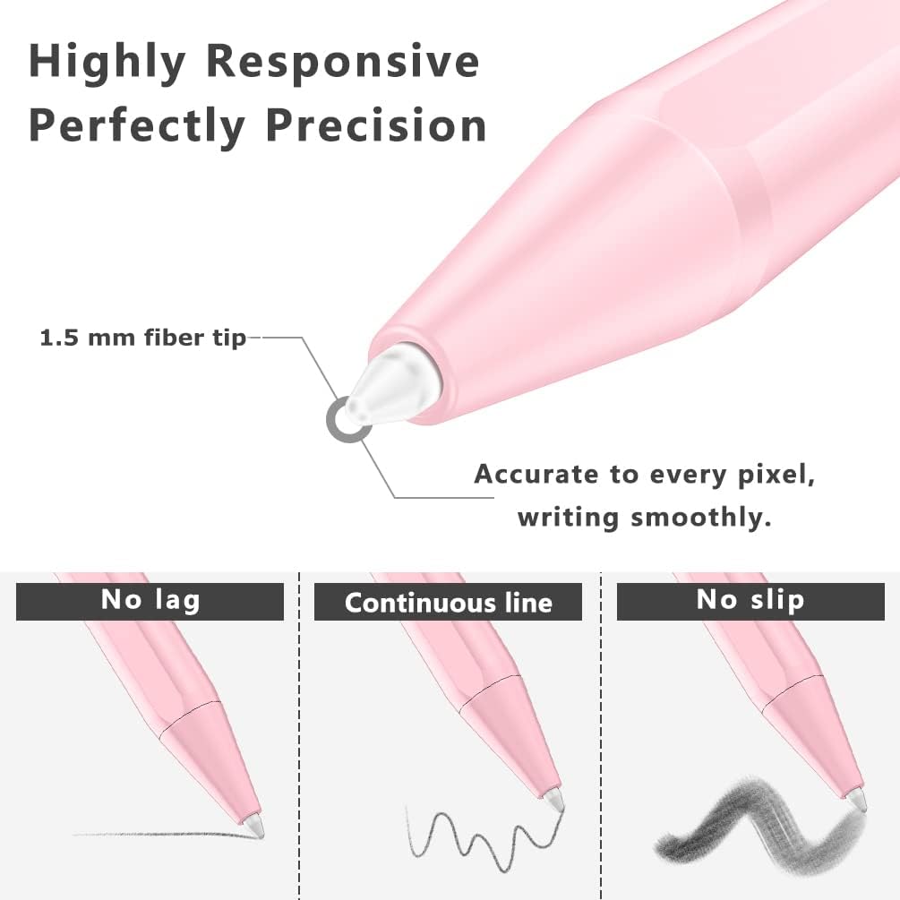 Stylus Pen for iPad (2018-2025) with Fast Charging & Palm Rejection, Pencil for Apple iPad 11th A16/10/9/8/7/6th, Pro 11“13”M4/12.9 inch, Air 11/13 inch M3 2025&M2 2024/5/4/3rd, Mini A17 Pro/6/5th