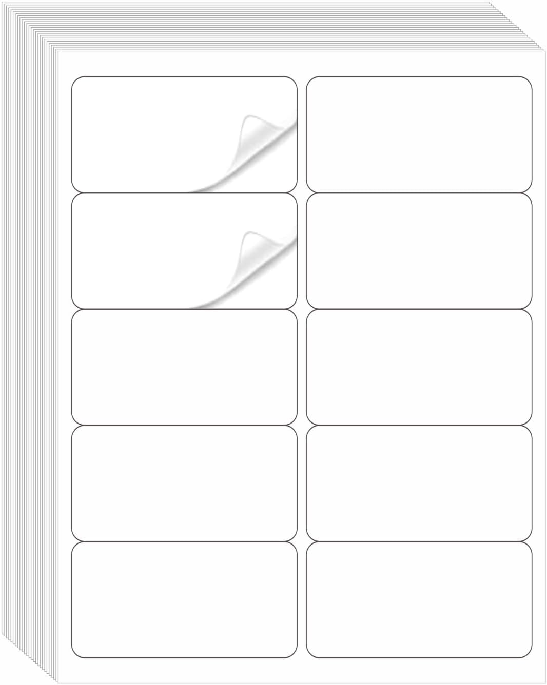 Premium 10 UP 2" x 4" Shipping Labels, 1000 Mailing Labels for Envelopes, Laser/Ink Jet Printer Compatible, White Paper Printable Stickers