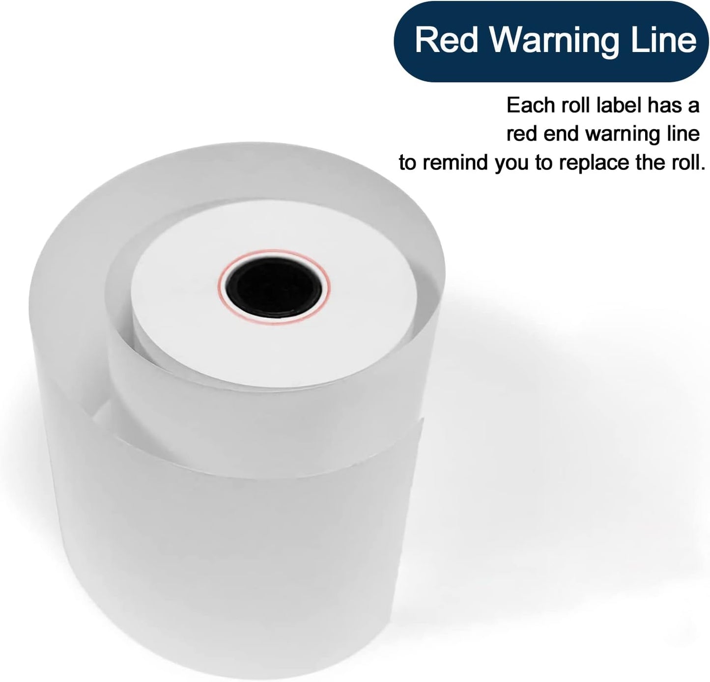 MFLABEL 3-1/8" x 119' Thermal Receipt Papers Rolls - 10 Rolls for 80mm Thermal POS Printer