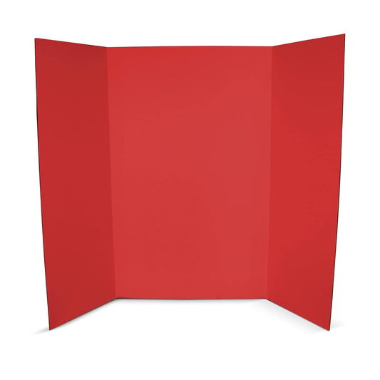 Flipside Products 36” x 48” Foam Project Boards for Presentations, Science Fair, School Projects, Event Displays and Trifold Picture Board - Red - 10 Pack