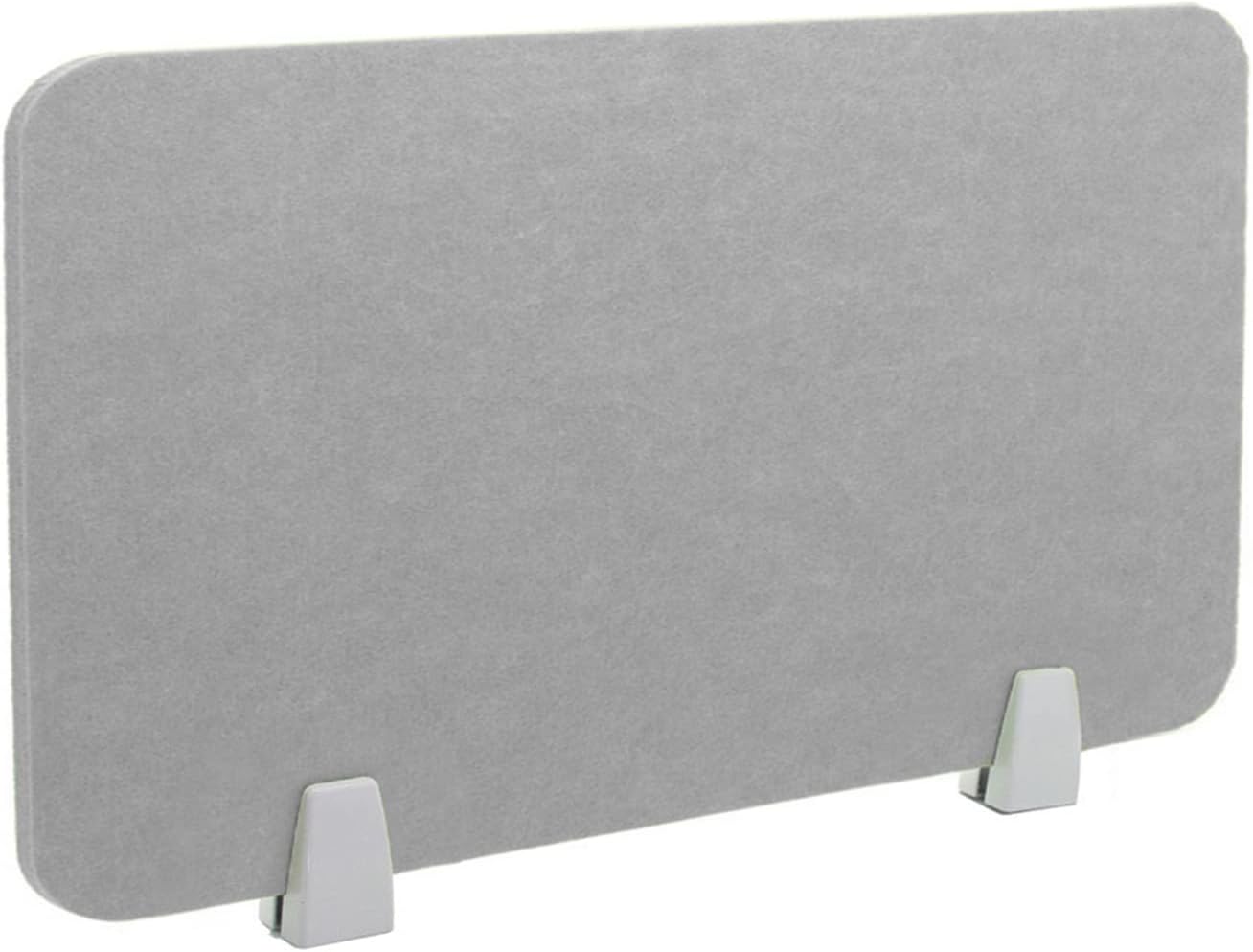 Icegrey Acoustic Desk Divider Privacy Panel Removable Sound Absorbing Desk Partition Board with 2 Clips for Student Call Centers Offices Braries Classrooms Library, Light Grey, 23.4x15.6