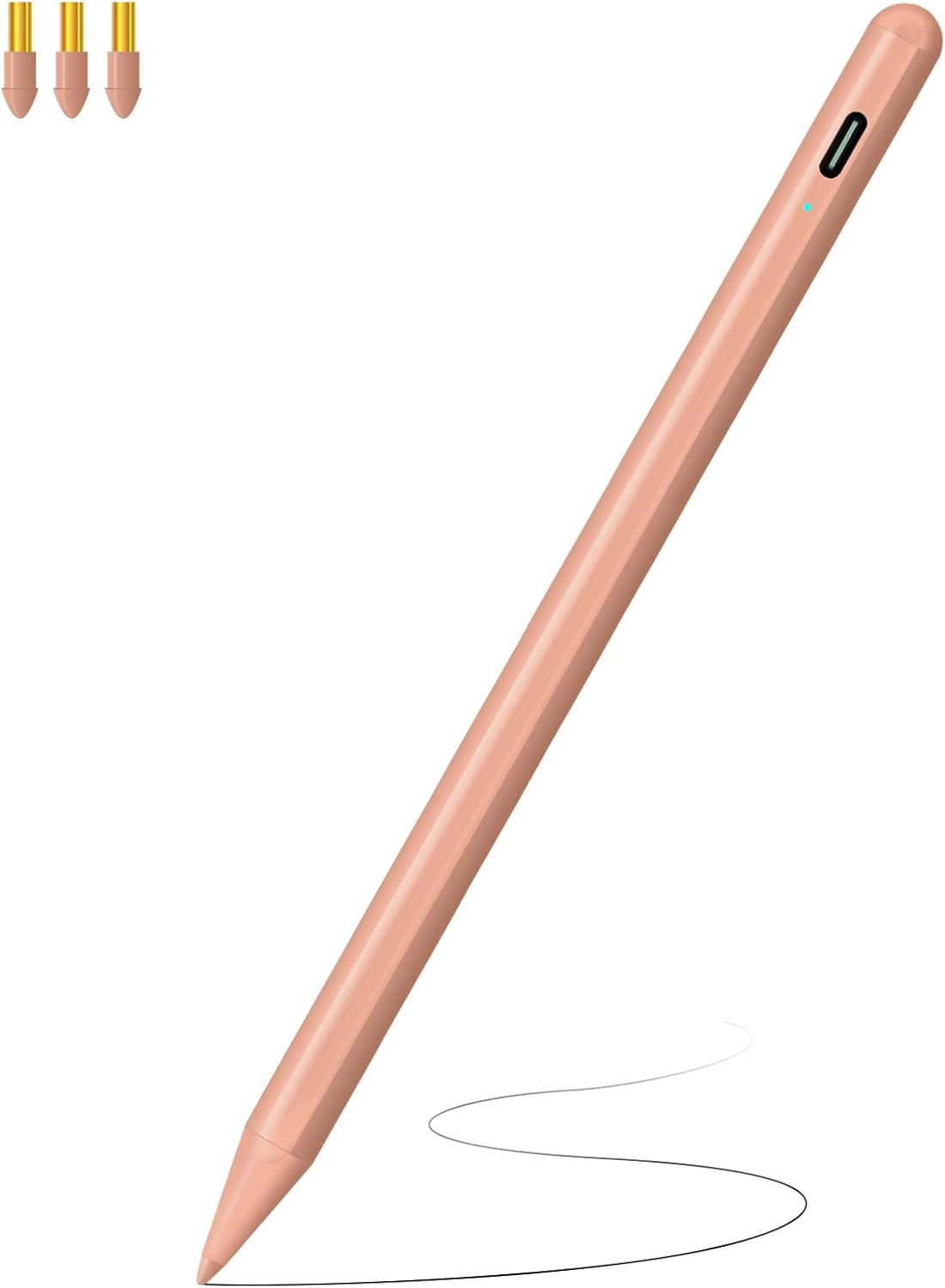 Stylus Pen for iPad (2018-2025) with Fast Charging & Palm Rejection, Pencil for Apple iPad 11th A16/10/9/8/7/6th, Pro 11“13”M4/12.9 inch, Air 11/13 inch M3 2025&M2 2024/5/4/3rd, Mini A17 Pro/6/5th