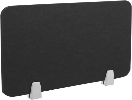 Icegrey Acoustic Desk Divider Privacy Panel Removable Sound Absorbing Desk Partition Board with 2 Clips for Student Call Centers Offices Braries Classrooms Library, Black, 15.6x11.7