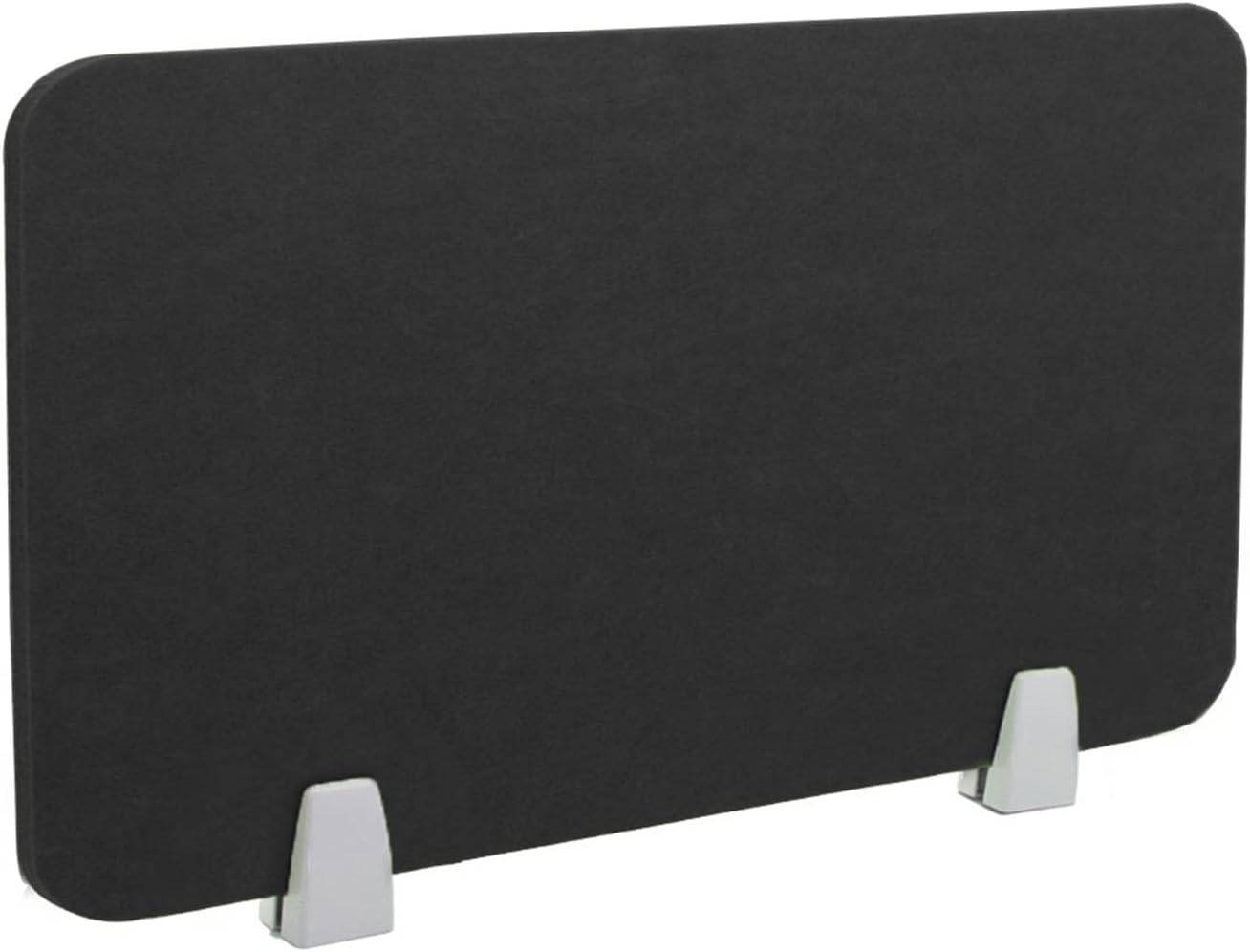 Icegrey Acoustic Desk Divider Privacy Panel Removable Sound Absorbing Desk Partition Board with 2 Clips for Student Call Centers Offices Braries Classrooms Library, Black, 19.5x15.6"