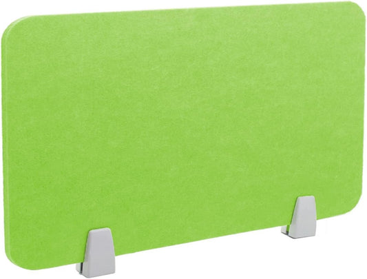 Icegrey Acoustic Desk Divider Privacy Panel Removable Sound Absorbing Desk Partition Board with 2 Clips for Student Call Centers Offices Braries Classrooms Library, Green, 35.1x11.7