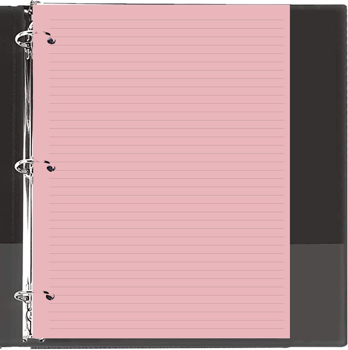 3 Hole Colorful Lined Paper - 100 Sheets/200 Pages Loose Leaf Paper Line Refills, Per Color 20 Sheets, 8.5" x 11"