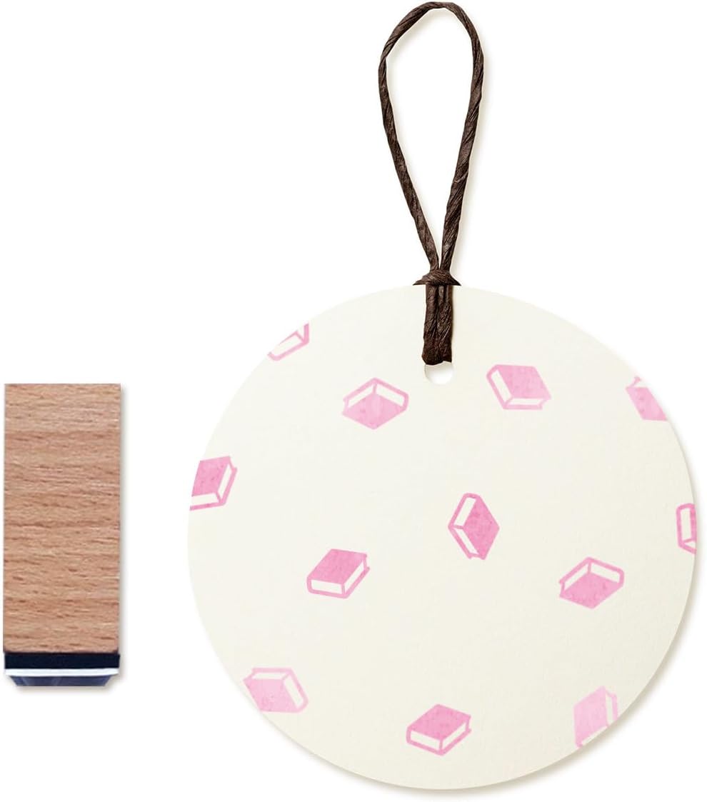 Book Studying Rubber Stamp, 3/5 Inch Small Mini Stamp for Scrapbooking Card Making Planner