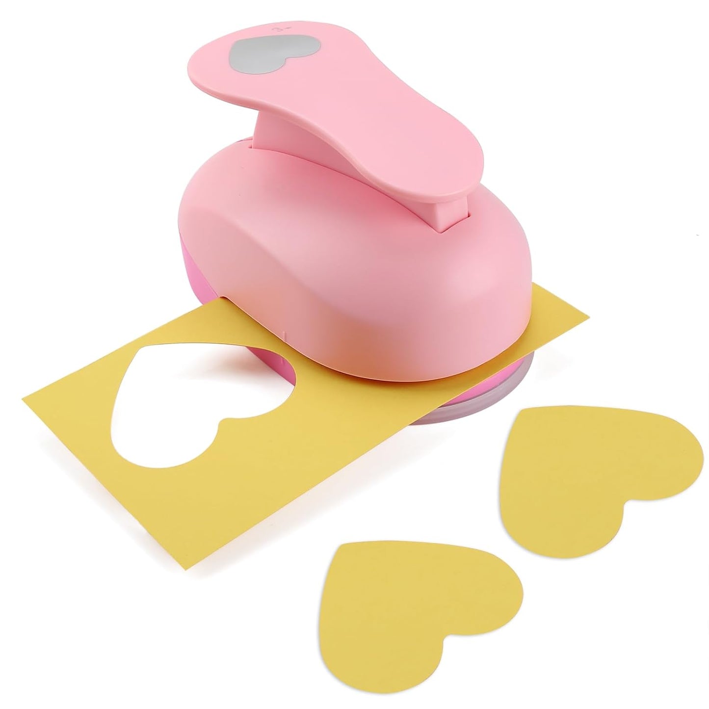 LOONENG 3 Inch Heart Paper Punch - High Precision Design for Romantic Heart Patterns - Ideal for Scrapbooking, Card Making, DIY Photo Albums, Gift Tags, Homemade Confetti