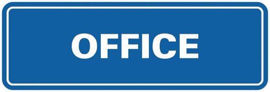 Signs ByLITA Standard Office Sign - Professional Business Signage - Easy to Install (Blue) - Small 1 Pack