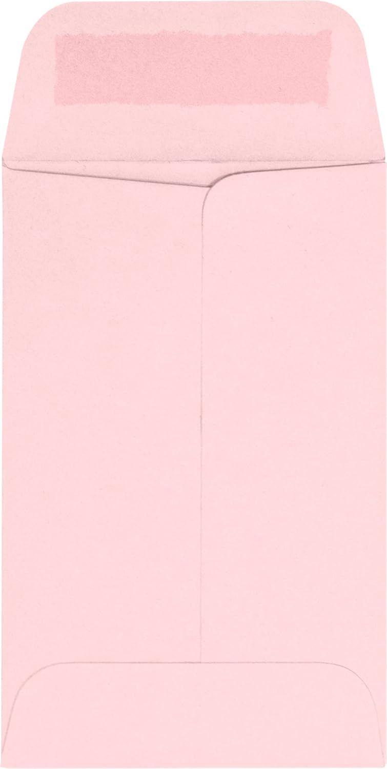 LUXPaper #1 Coin Envelopes | 2 1/4" x 3 1/2" | Candy Pink | 80lb. Text | 50 Qty