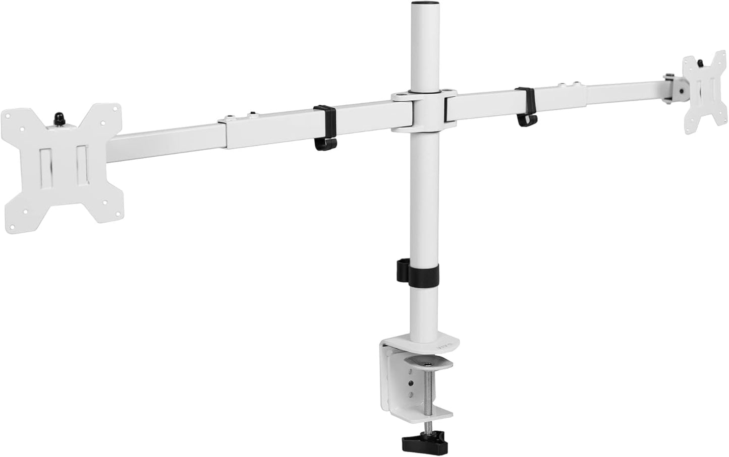 VIVO Premium Dual Ultra Wide LCD LED 27 to 38 inch Monitor Desk Mount, Heavy Duty, Adjustable Telescoping Arms, Flush Wall Setup, Fits 2 Screens, White, STAND-TS38CW