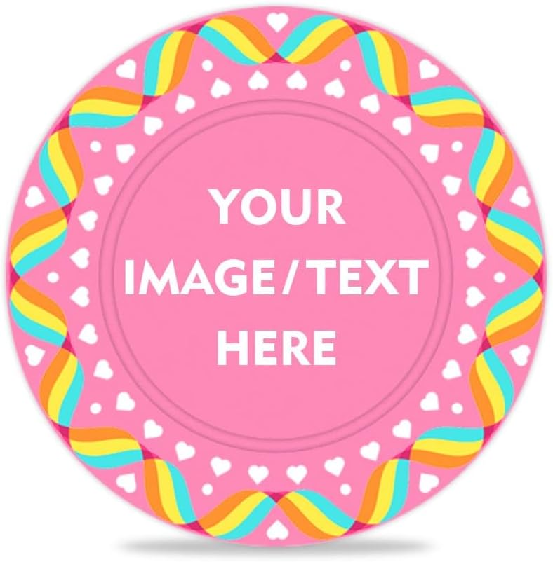 100 PCS 37mm Plastic Poker Chips, Personalize Your Chips with Logo and Text, for Bingo Game, Chess Room, Casino Theme Party