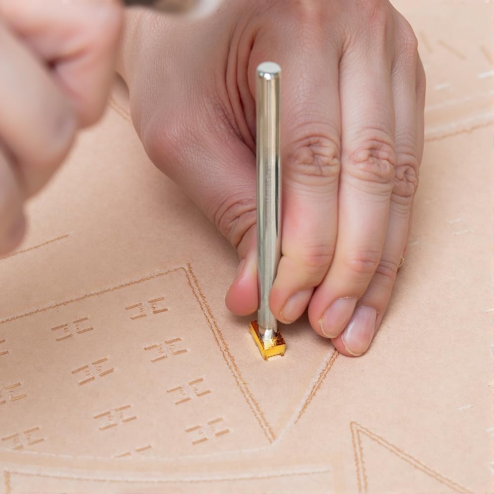 HDSD Custom Leather Stamp, Personalized Embossing with Your Text/Logo, Great Gift for Leather Craftsman