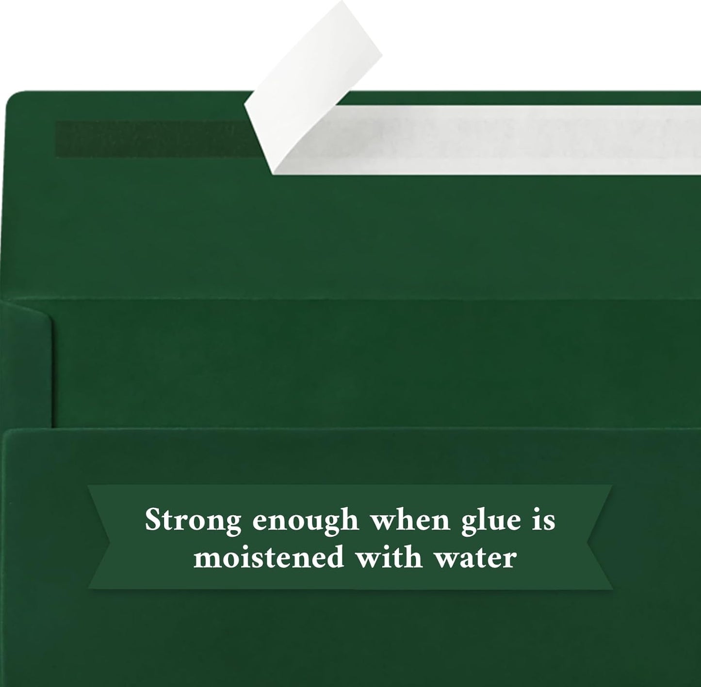 50 Pack #10 Business Envelopes, Dark Green Standard Envelopes Self Seal, Letter Size Mailing Envelopes for Checks Letters Invoices Statements Christmas Birthday Graduation Wedding, 4 1/8 x 9 1/2 Inch