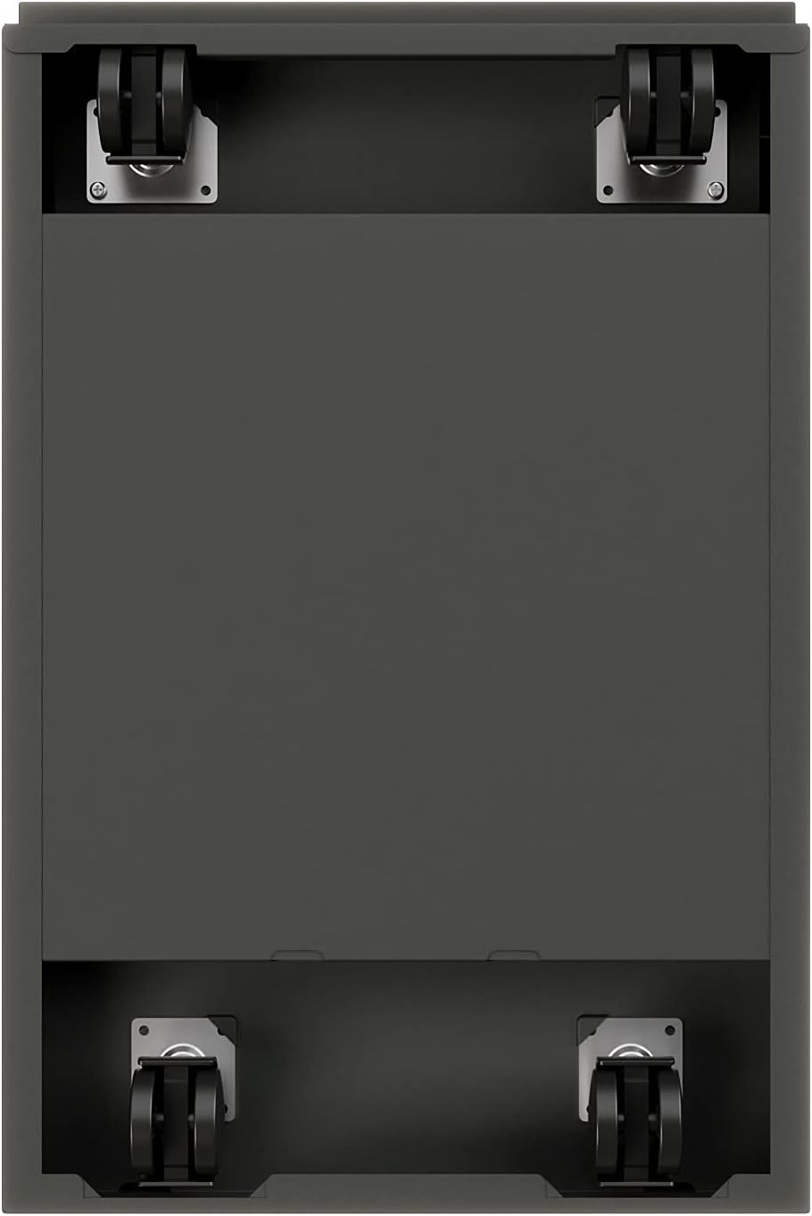 20 Inch Deep Metal 2 Drawer Box-File with Full Pull, for Home and Office, Holds Letter Width Hanging Folders Mobile Pedestal, Charcoal