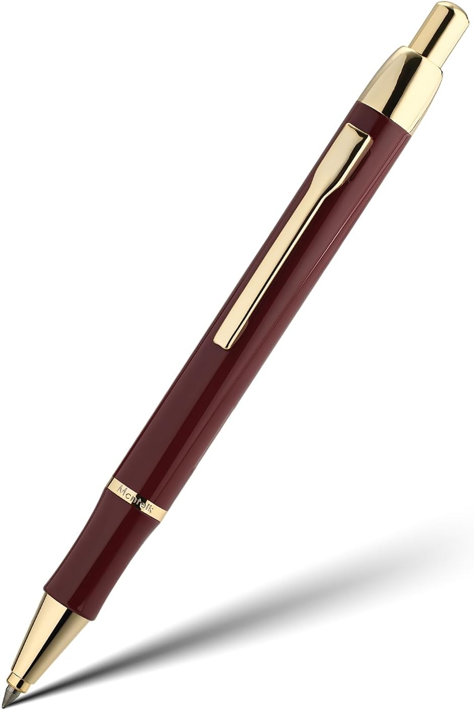 Red Gel Pen With 24K Gold Finish, Fine lacquer work, Fancy Men's And Women's Gift Set, Professional, ADMOK Black Refill, Smooth Writing, Executive, Commercial, Click, Nice Retractable Pens