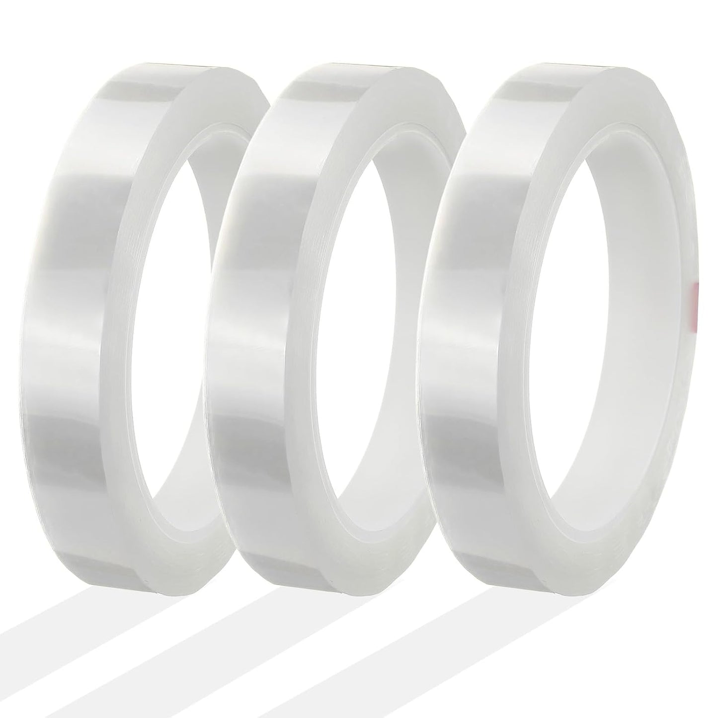 MECCANIXITY Whiteboard Tape 5/8" x 72 Yard Pinstripe Graphic Chart Line Grid Marking Tapes for Classroom Office Dry Erase Board Art, Clear, Pack of 3