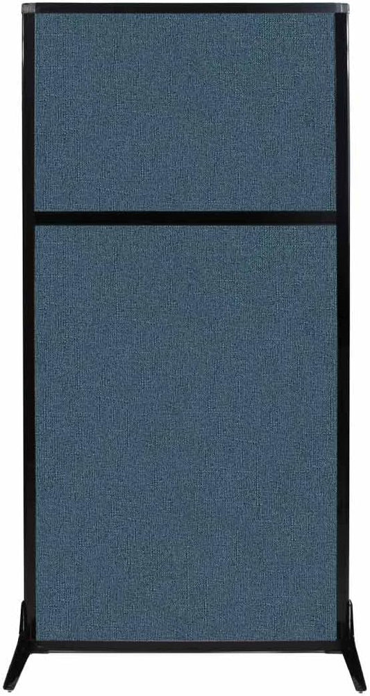 Versare Workstation Partition | Portable Wall Divider | Modern Office Cubicle | Free Standing Privacy Screen | Flexible Work Space | 33" x 70" Caribbean Fabric Panels