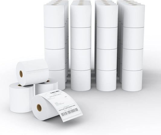 MFLABEL® 100 Rolls of 450 Labels 4x6 Direct Thermal Shipping Labels for Zebra 2844 ZP-450 ZP-500 ZP-505