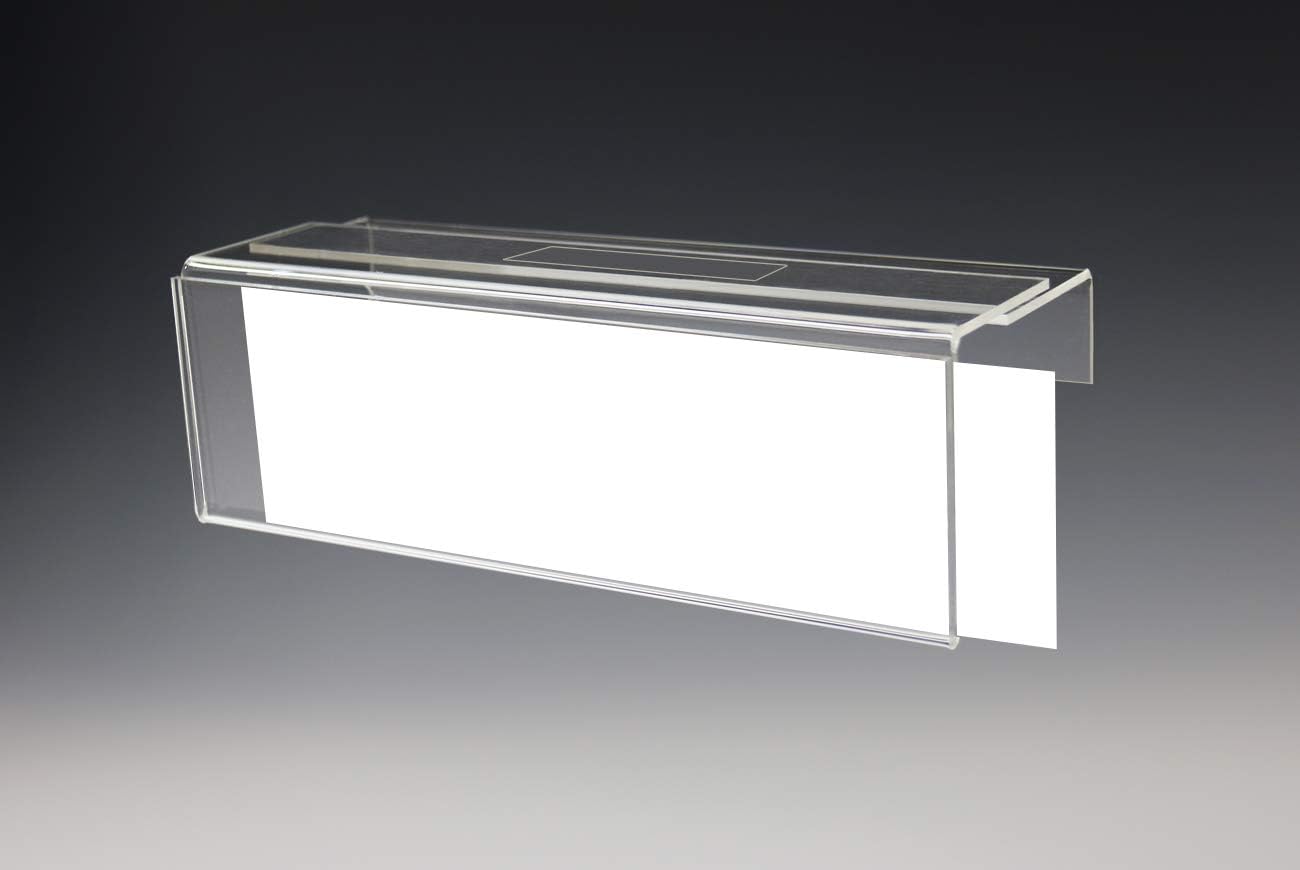 Adjustable Cubicle Name Plate Holders Single-Sided by Plastic Products Mfg - Expands from 2” up to 3” wide using our clear removable magic tape (15 Pack) - Cubicle Name Plates By Plastic Products Mfg.