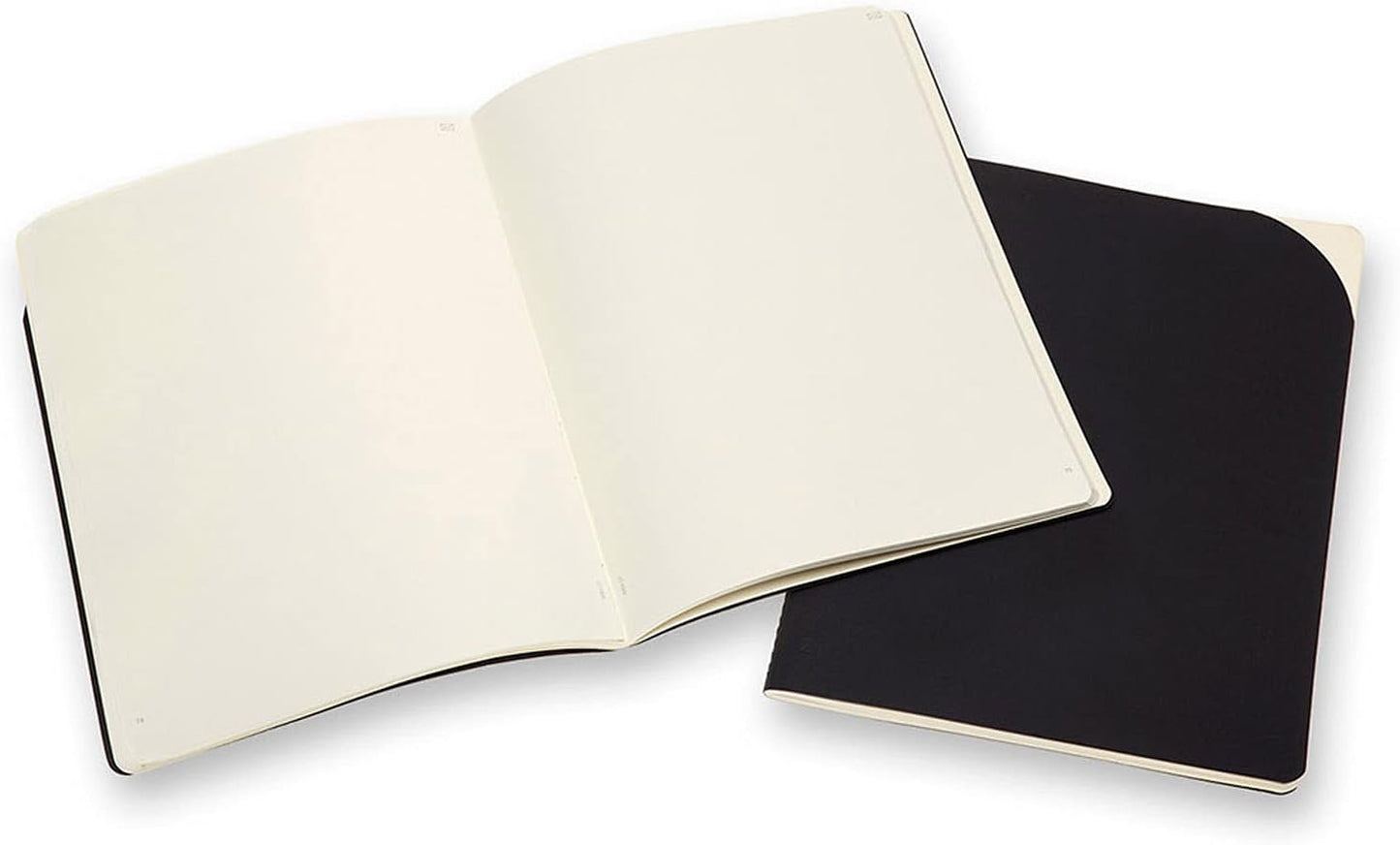 Moleskine Paper Tablet Cahier Soft Cover Smart Notebook, Plain/Blank, XL (7.5" x 9.5") Black, Compatible w/ Moleskine Pen+ Ellipse (Sold Separately) & App & Organize Notes, 88 Pages