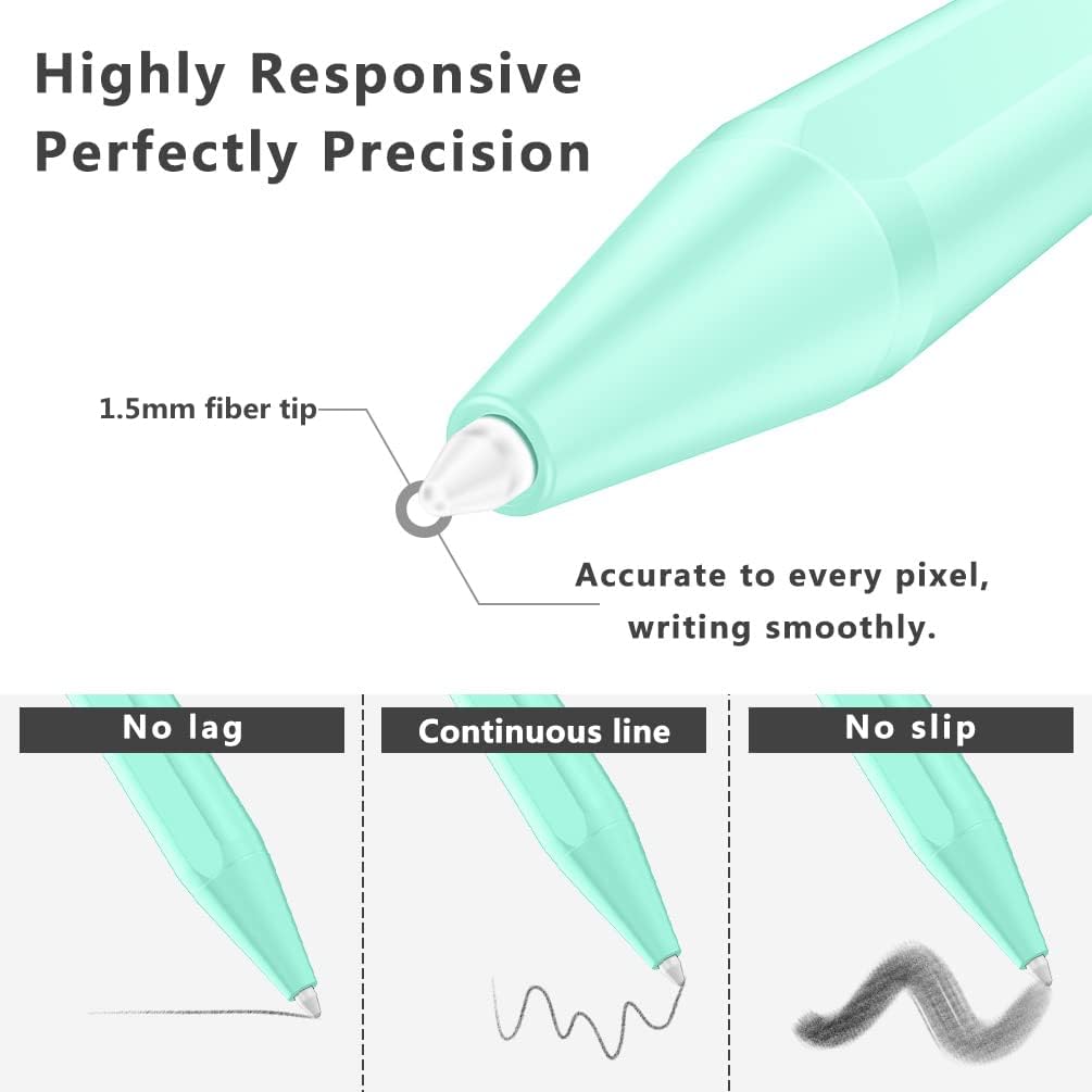 Stylus Pen for iPad (2018-2025) with Fast Charging & Palm Rejection, Pencil for Apple iPad 11th A16/10/9/8/7/6th, Pro 11“13”M4/12.9 inch, Air 11/13 inch M3 2025&M2 2024/5/4/3rd, Mini A17 Pro/6/5th