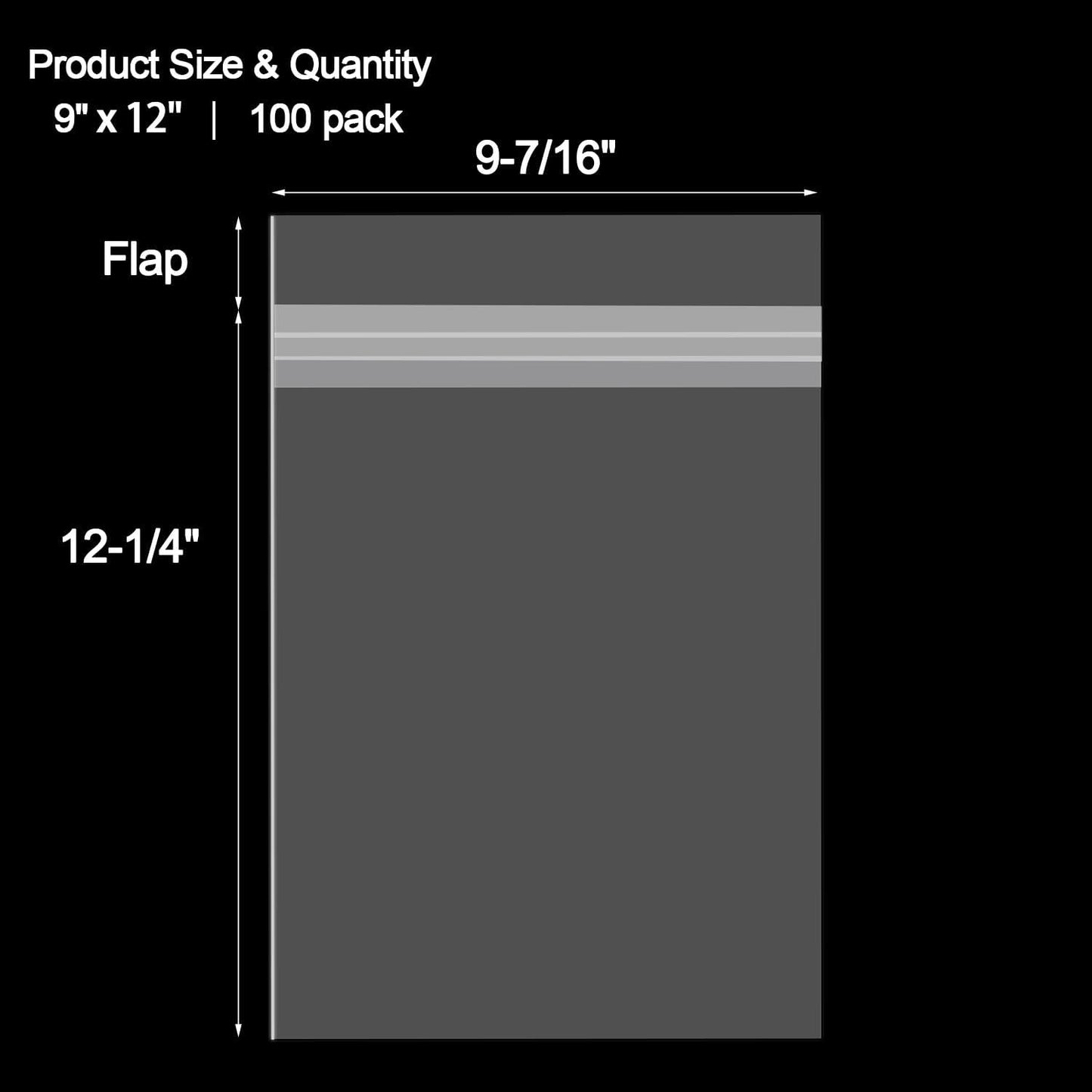 AUEAR, 9"x12" (100 Pack) Clear Plastic Sleeves - Acid Free 1.6Mil Crystal Resealable Bags -Fit for 9X12 Art Prints & Photos, A4, Letter Sized Documents
