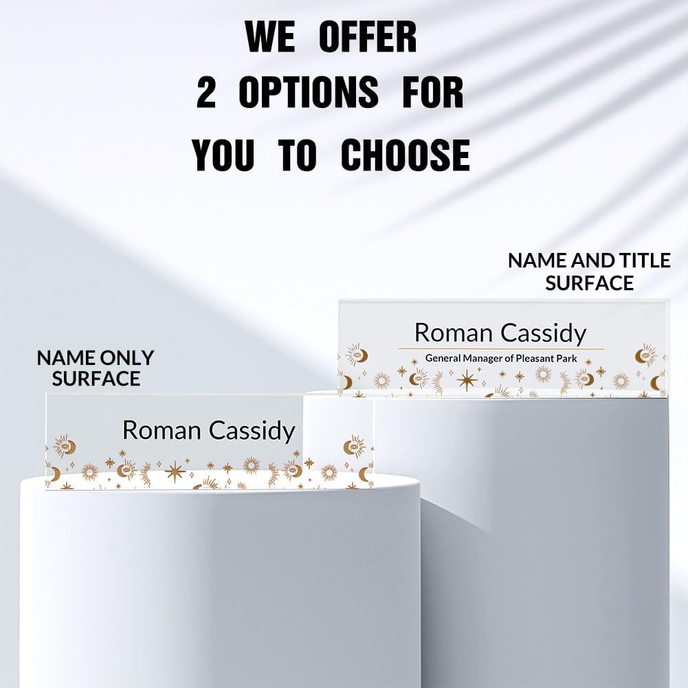 Office Decor,Name Tag,Name Plate for Desk,Desk Name Plate Personalized,Teacher Appreciation Gifts，USA, Golden Stars