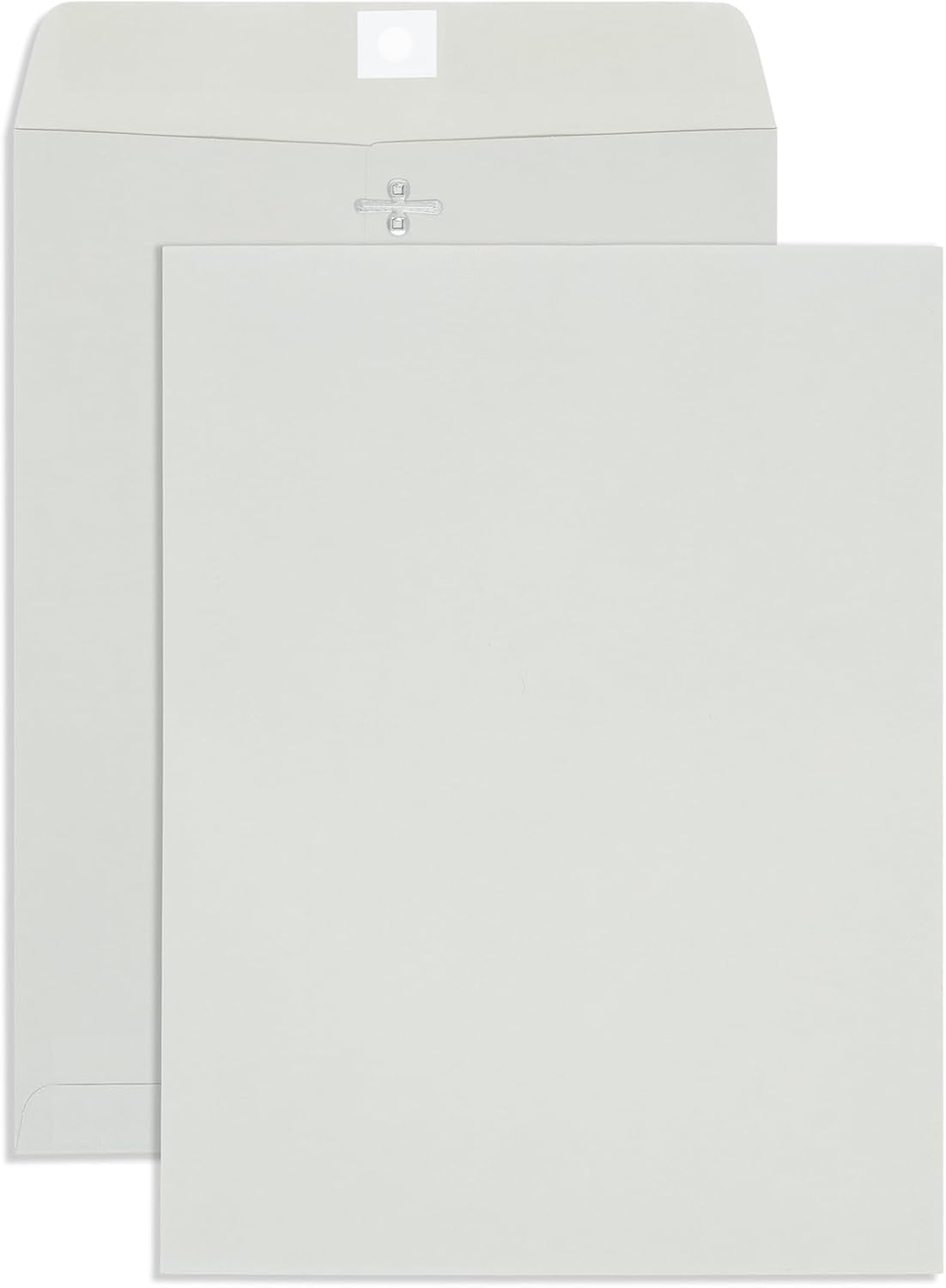 Blue Summit Clasp Envelopes, 9 x 12-Inch, Thick 28lb Gray Kraft Paper, Clasp with Gummed Seal, 100 Envelopes