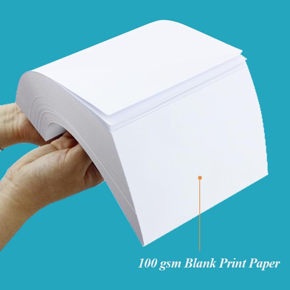 11" x 17" Blank Print Paper, 45Sheets/90Pages Blank Loose-Leaf Paper, DIY Template Printing in Office, 100gsm Blank Paper